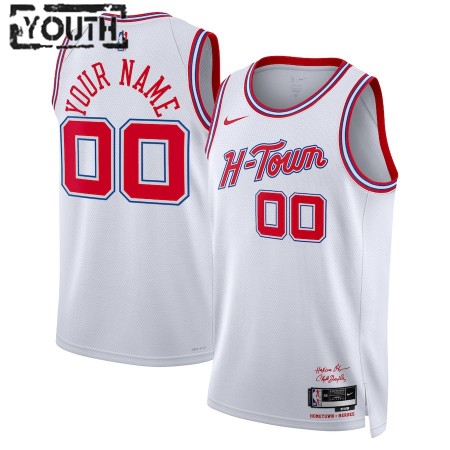 NBA Børn Trøje Houston Rockets Custom 2023-24 Nike City Edition Hvid Swingman